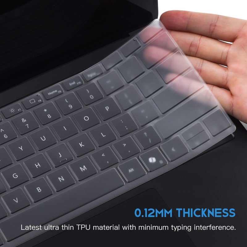 CaseBuy Clear Ultra Thin Keyboard Cover for 2023-2019 Microsoft Surface Laptop 6, 5, 4, 3, 13" & 15" Touchscreen Keyboard Protector Skin (Not Fit 2024-2025 Surface Laptop 7 13.8 & 15") - Image 3