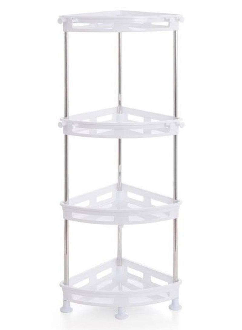 بريمانوفا رف زاوية من البلاستيك مكون من 4 طبقات من بريمانوفا باللون الأبيض - Image 1