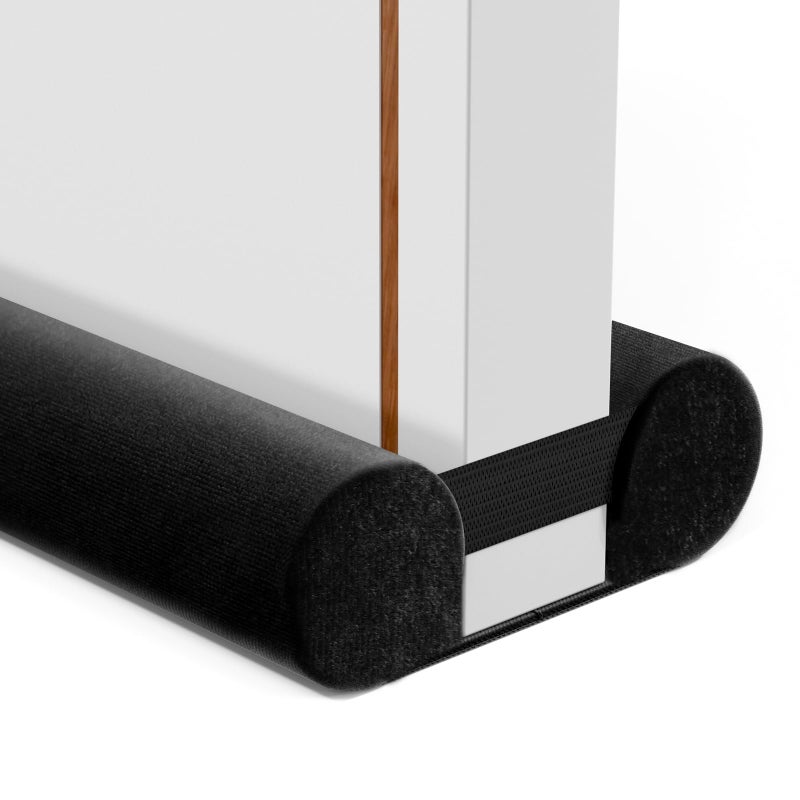 BKSAI Door Draft Stopper for Bottom of Door, Upgraded Under Door Gap Filler for Big Gap, No Folding Required, Flexible Installation Door Sweep soundproofing Strip for Home & Apartment, 28-32in, Black - Image 1