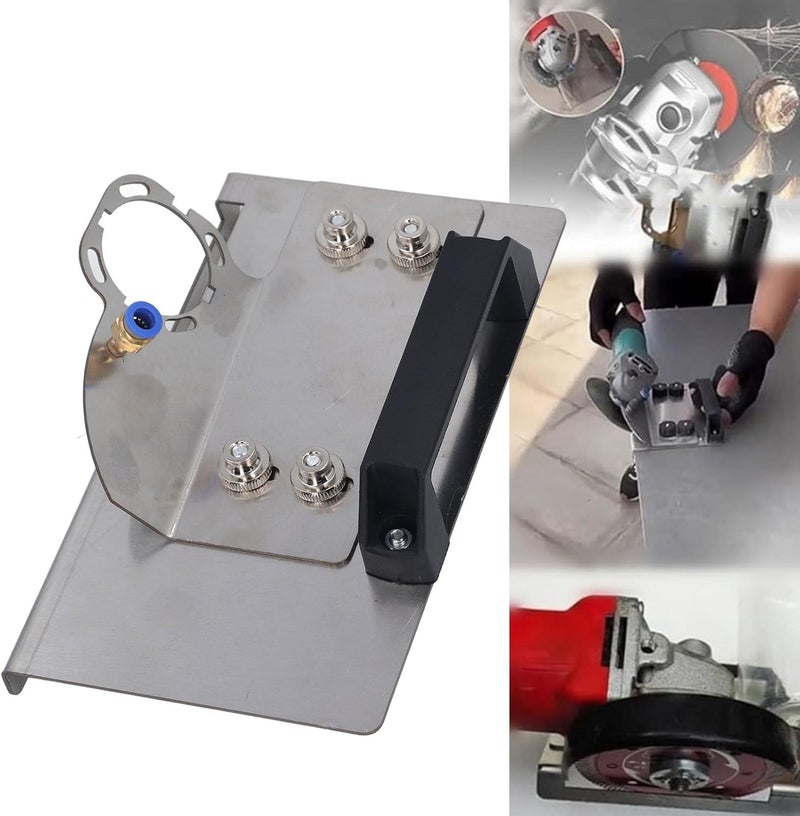 GLOGLOW 45 Degree Angle Grinder Holder for Tile 45° Chamfer Cutting with Sturdy Stainless Steel Construction Safety Clamping System Easy Adjustment for 100 Type Angle Grinders Home - Image 3