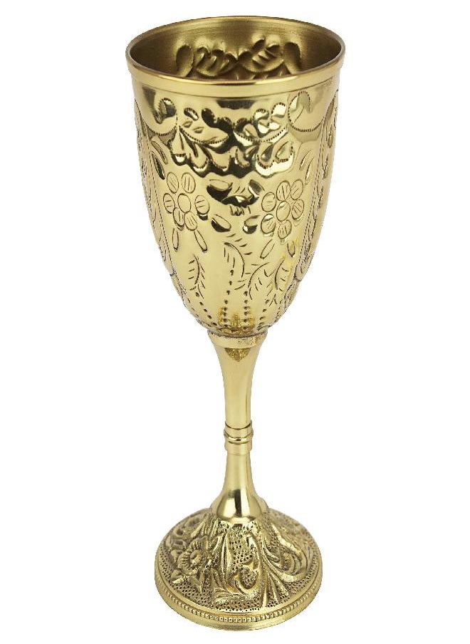 Design Toscano - Design Toscano The King's Royal Chalice Cup, 6 Inch, Embossed Brass,8 Fluid Ounces - Image 1