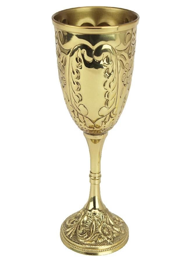Design Toscano - Design Toscano The King's Royal Chalice Cup, 6 Inch, Embossed Brass,8 Fluid Ounces - Image 1