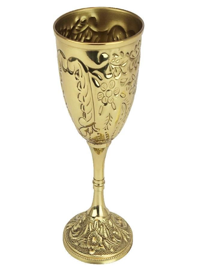 Design Toscano - Design Toscano The King's Royal Chalice Cup, 6 Inch, Embossed Brass,8 Fluid Ounces - Image 1