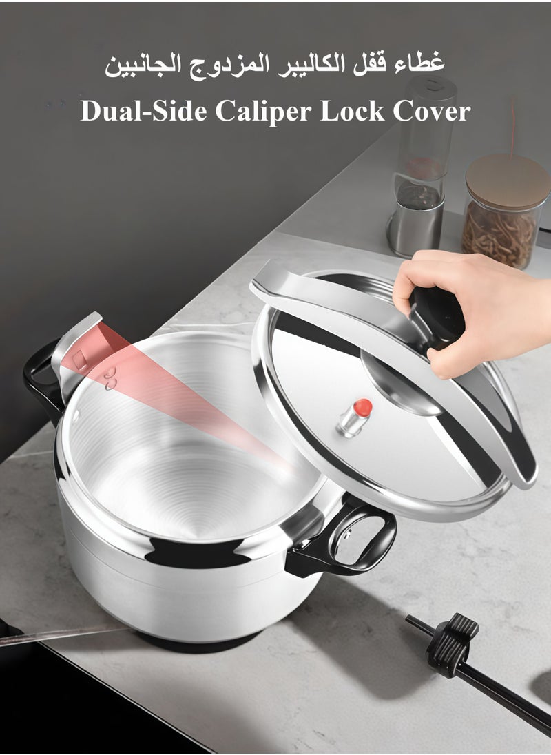 TORNADO 11LitersLiters 11L Extra-Large Capacity Pressure Cooker | Coating-Free Healthy Aluminum Alloy, Essential for Traditional Stews (Haneeth)! silver  - Image 2