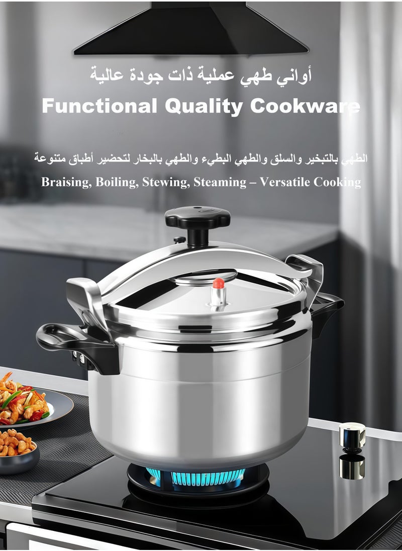 TORNADO 11LitersLiters 11L Extra-Large Capacity Pressure Cooker | Coating-Free Healthy Aluminum Alloy, Essential for Traditional Stews (Haneeth)! silver  - Image 3