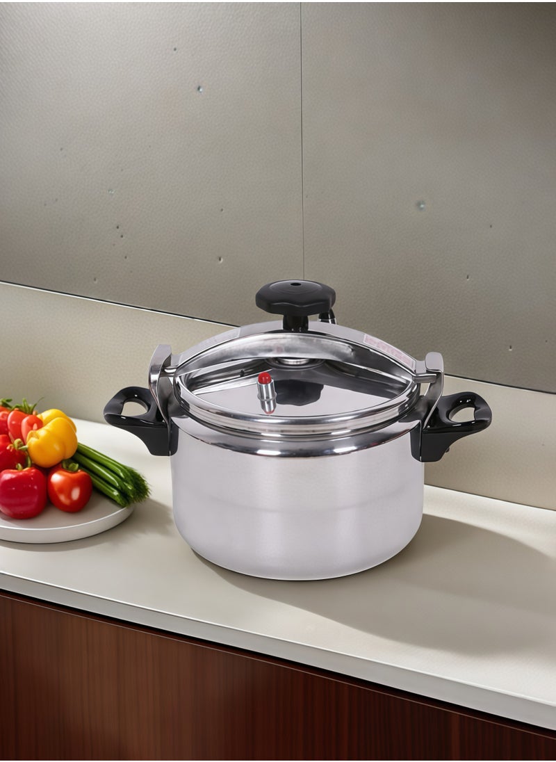 TORNADO 11LitersLiters 11L Extra-Large Capacity Pressure Cooker | Coating-Free Healthy Aluminum Alloy, Essential for Traditional Stews (Haneeth)! silver  - Image 5