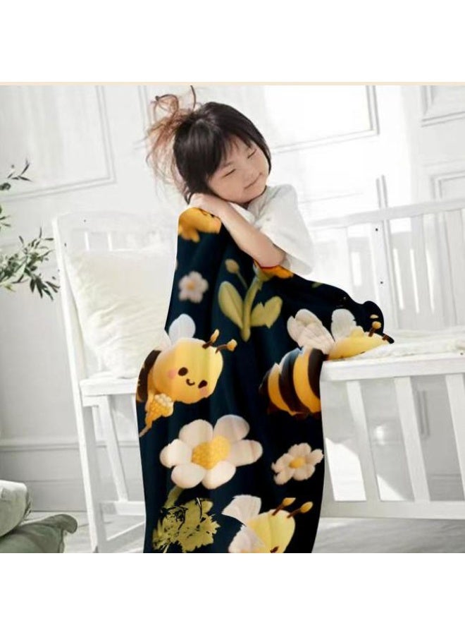 general Baby and children's cartoon flannel thin blanket (warm and comfortable, suitable for sleep, game use) 70cm*100cm - Image 2