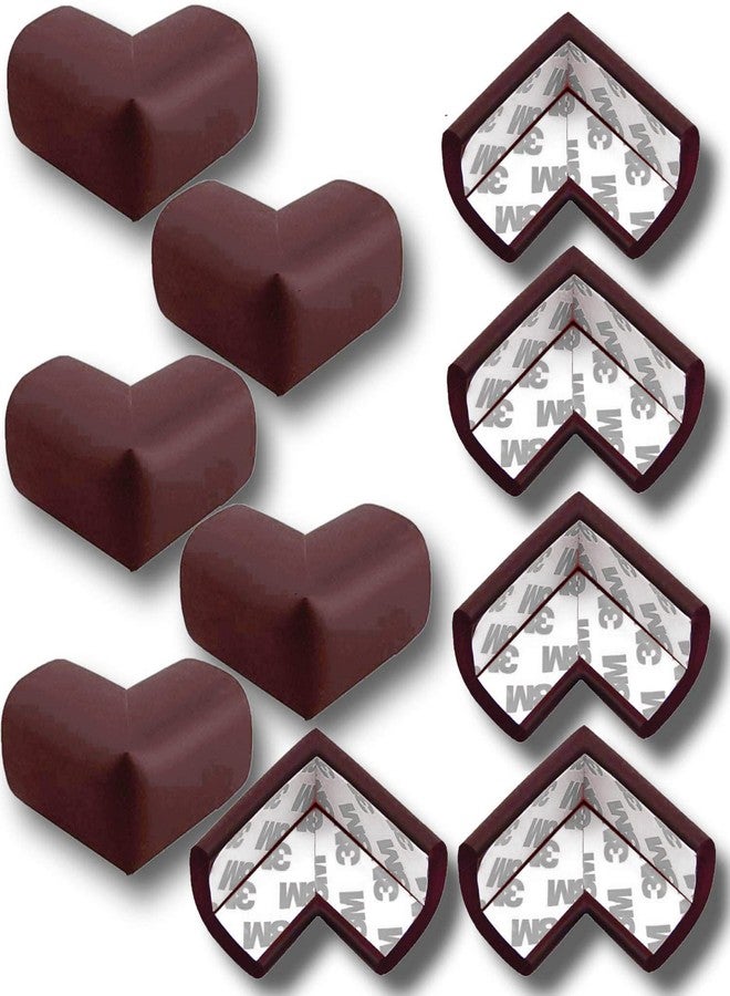 DRUCILA Soft Corner Protector, Baby Safety Cushion, Corner Bumpers for Furniture, Corner Proofing for Baby, Corner Cushion,Safety Table Edge Protector, Baby Proofing Edge. (Pack of 10, Brown) - Image 1