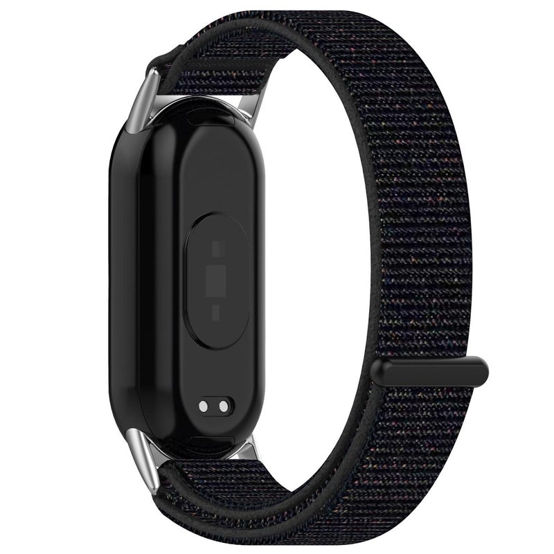 erorex For Xiaomi Smart Band 10 / 10 Nfc Nylon Hook And Loop Fastener Watch Band With 3D Curved Film(Official Black) - Image 3