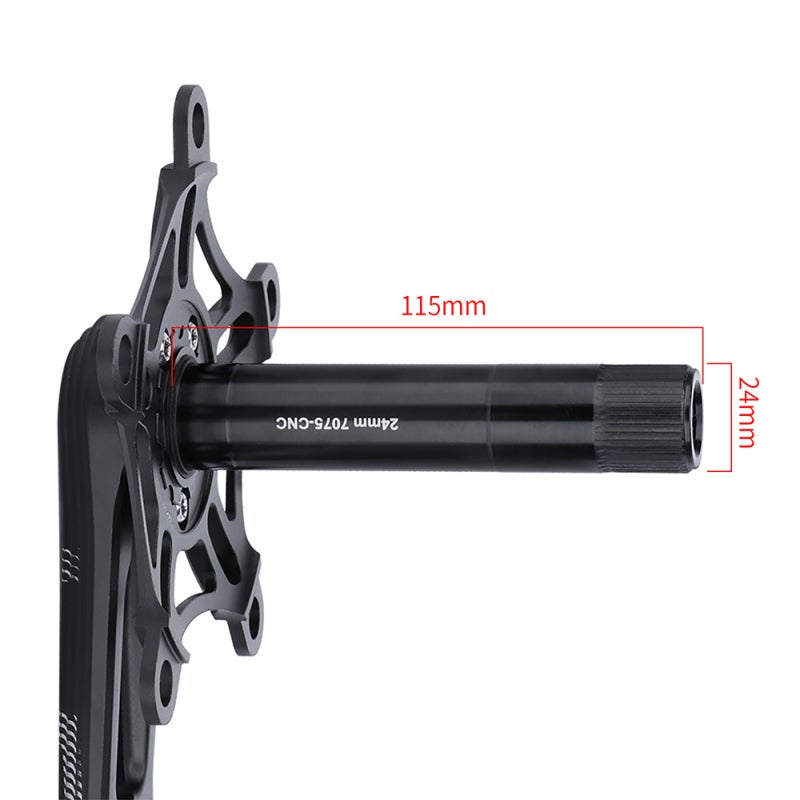 Litepro 53T/56T/58T Bike Chainring Crank Arm Set for Folding Bicycle 170mm 130BCD 5 Bolts Bicycle Crankset with Chainring Bottom Bracket and Chainring Bolts - Image 5