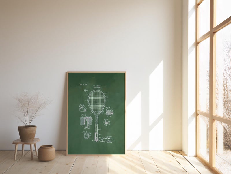 TNESSENTIAL Vintage Tennis Racket Patent Art Print | Fine Art Poster - Image 5
