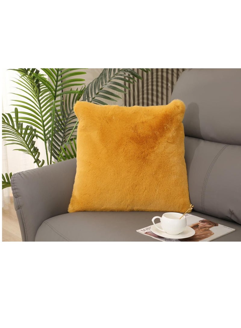 وسادة مع غطاء وسادة 45 * 45 سم وسائد صوف رقيق غطاء وسادة من الفرو ووسادة داخل حشوات الأريكة وسائد سرير قطيفة غطاء وسادة وسادة رمي صناعية مزخرفة