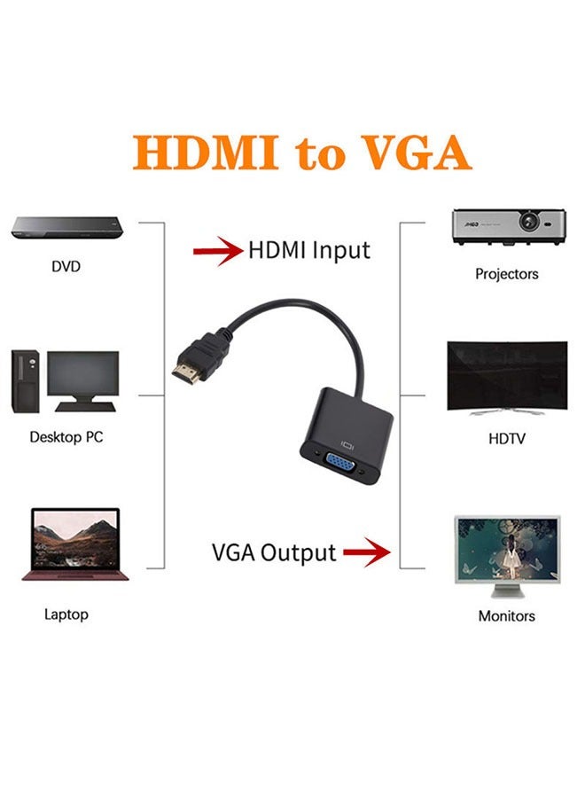 KUAZIVI HDMI to VGA Connects Adapter HDMI Male to VGA Female Adapter for Computer Projector HDTV Desktop Laptop PC Monitor - Image 3