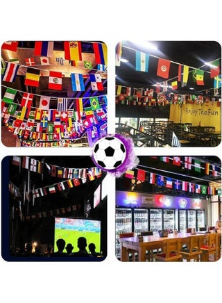 2026 World Cup Bunting Flags 48PCS Hanging Flags 14Meters Double Sides for Garden Room School Bar Street World Football Cup Bunting - view 4