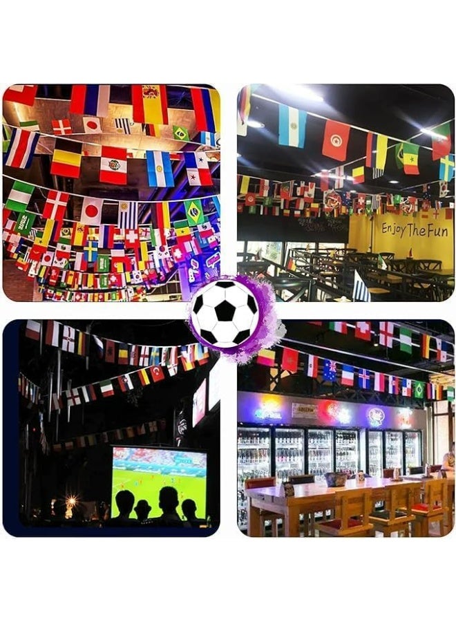 2026 World Cup Bunting Flags 48PCS Hanging Flags 14Meters Double Sides for Garden Room School Bar Street World Football Cup Bunting - Image 4