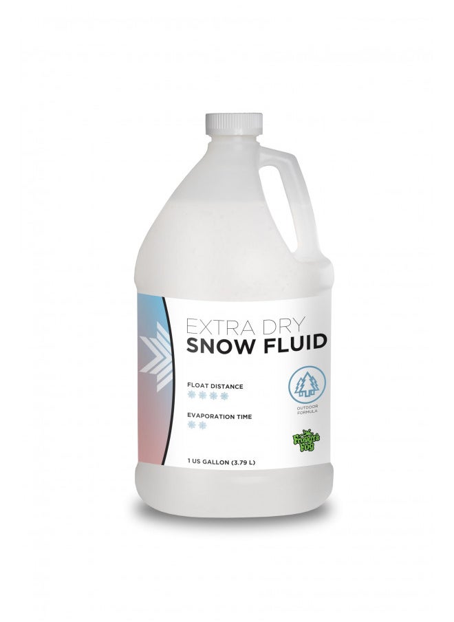 froggys fog Froggy's Flakes Snow Machine Fluid, Extra Dry Formula Snow Fluid with 30 Feet Float/Drop, 1 Gallon  - Image 1