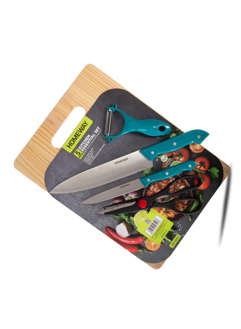 Homeway Kitchen Fit 5pcs Knives Set – Essential Tools for All Your Cutting Needs - Image 3