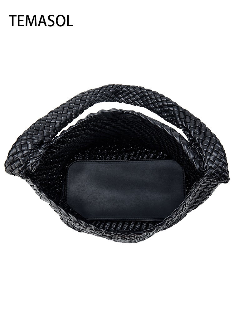 2025 Trendy Hand-Woven Bag Versatile Underarm Shoulder Tote Bag Fashionable Elegant Large Capacity Casual Bag - Image 5
