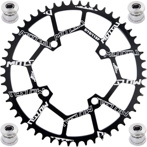 YBEKI Pro-Grade 104BCD Chainring (30-52T) CNC 7075-T6 Aluminum Narrow-Wide MTB/Road Round Oval Bike Chainwheel | Shimano/SRAM 8-11 Speed Compatible | 573MPa Strength (Black Round, 42T) - Image 1