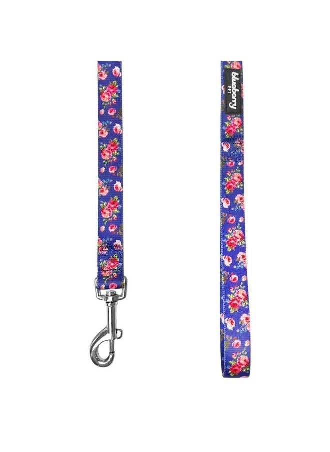 Blueberry Pet Blueberry Pet 9 Patterns Durable Spring Scent Inspired Rose Print Irish Blue Dog Leash 5 ft x 5/8", Small, Leashes for Dogs  - Image 3