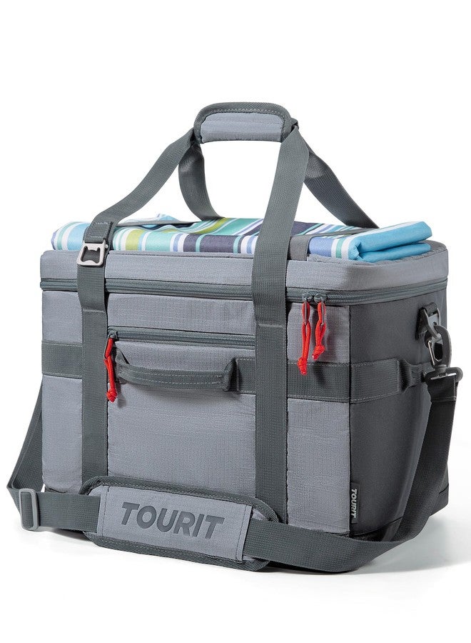 TOURIT Cooler Bag 48-Can Insulated Soft Cooler Large Collapsible Cooler Bag 32L Lunch Coolers for Picnic, Beach, Work, Trip, Grey - Image 1