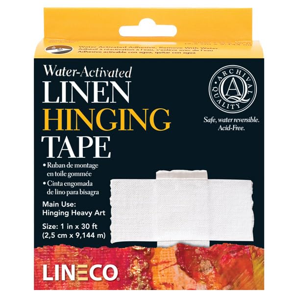 Lineco, Water-Activated Linen Tape, Acid Free Neutral pH Self Adhesive Tape for Hinging Artwork, Photo, Poster, 1 Inch X 30 Ft - Image 3