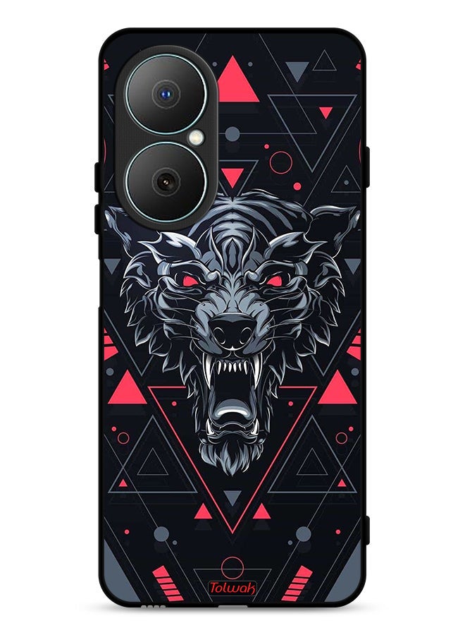 Tolwak Huawei Nova Y73 Protective Case Cover Scrolling Wolf