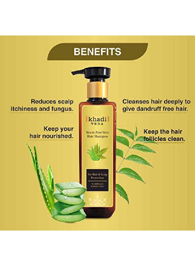 khadi veda Neem & Aloe Vera Hair Shampoo 200Ml Each (Pack Of 1) - Image 4