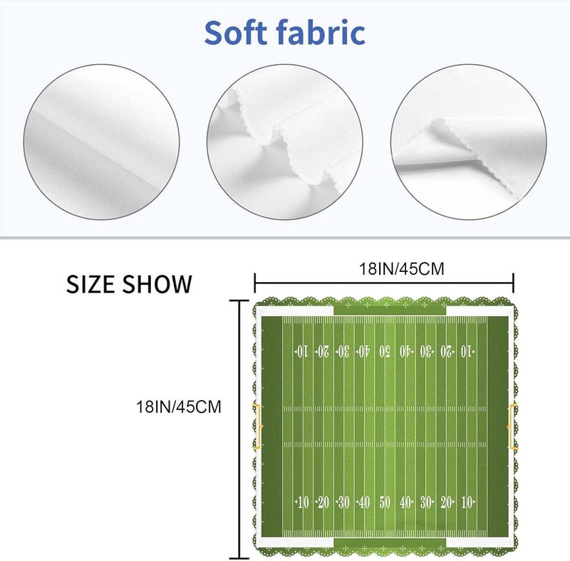Yibeas Football Field Cloth Table Napkins Set of 4 A Grass Textured American Table Decoration Dinner Napkins for Kitchen 18 x 18 inch - Image 2