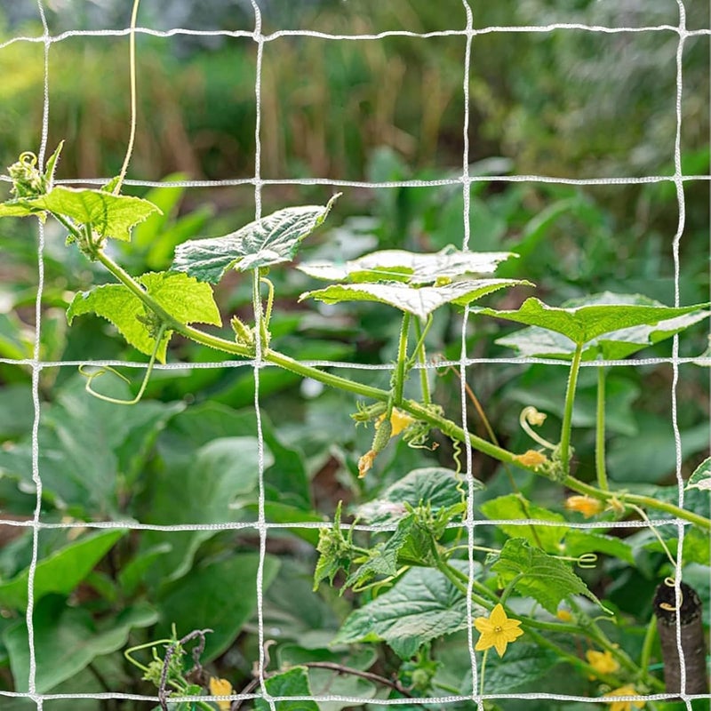 Tcamp Garden Trellis Netting for Plants (5Ft x15Ft, 3.5" Square Mesh Ployester, 2Pack) - Image 1