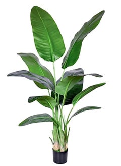 Generic Artificial Bird of Paradise Plant,Faux Palm Tree with Real Touch Leaves and Adjustable Branches,Fake Plants for Home Office Indoor Outdoor Decor (120cm)  - Image 1