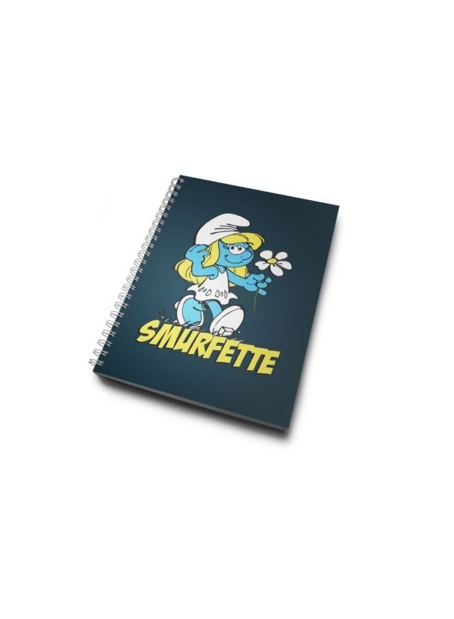 LIT Smurfette Flowers Cute Printed Spiral Hardcover Notebook  - Image 2