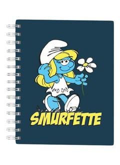 LIT Smurfette Flowers Cute Printed Spiral Hardcover Notebook  - Image 1