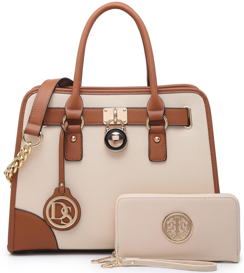 DASEIN Women Designer Handbags and Purses Ladies Satchel Bags Shoulder Bags Top Handle Bags w/Matching Wallet - Image 1