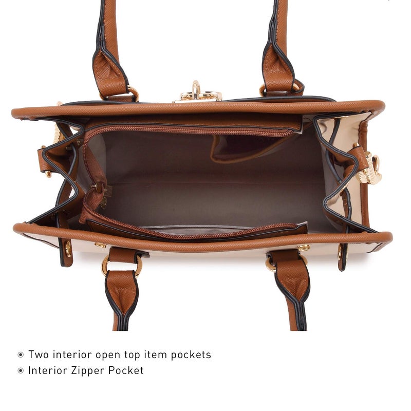 DASEIN Women Designer Handbags and Purses Ladies Satchel Bags Shoulder Bags Top Handle Bags w/Matching Wallet - Image 5