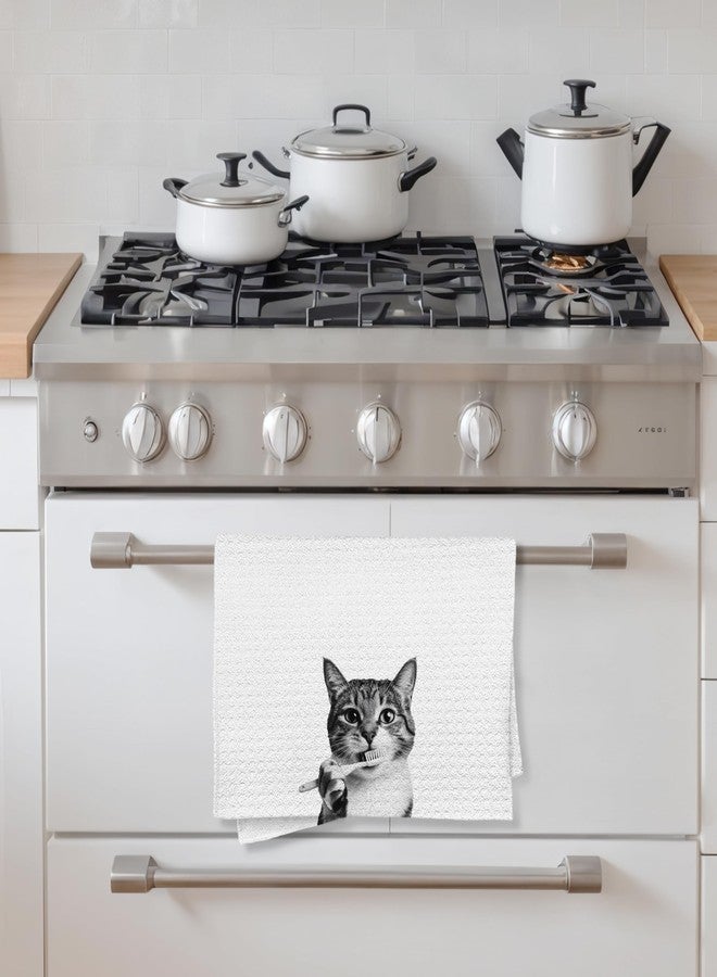 INDAJEDN Funny Cat Bathroom Hand Towels, Cat Hand Towels for Bathroom, Cat Towels for Cat Lovers, Cat Bathroom Decor, Cat Lover Gifts for Women, Funny Cat Gifts, Cat Mom Gifts for Women, 16x24 Inch - Image 5