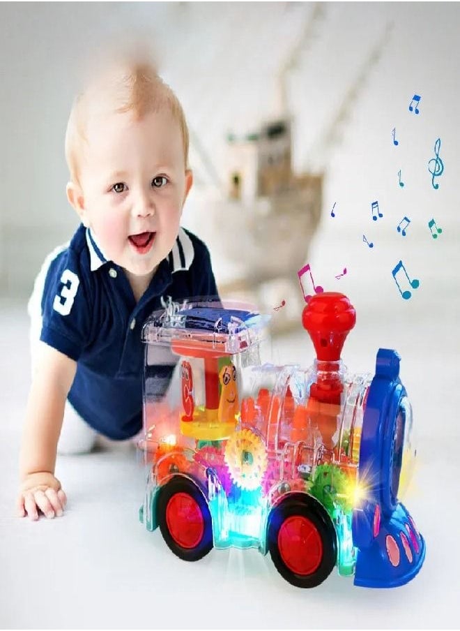 Generic - Children's Electric Toy Musical Transparent Gear Train Vehicle Model Universal Walking With Light Sound Gifts for Boys And Girls - Image 1