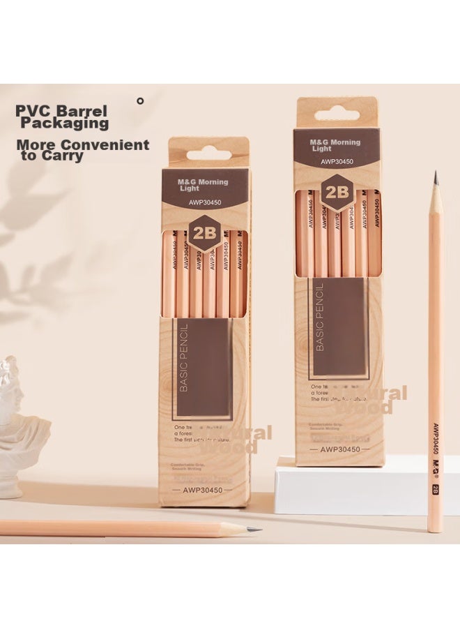 ام اند جي M&g Stationery أقلام رصاص 2b عبوة من 12، أقلام خشبية سداسية طبيعية، أقلام خشبية للطلاب لامتحانات تلوين البطاقات كتابة رسم فني رسم Awp30450 - Image 3