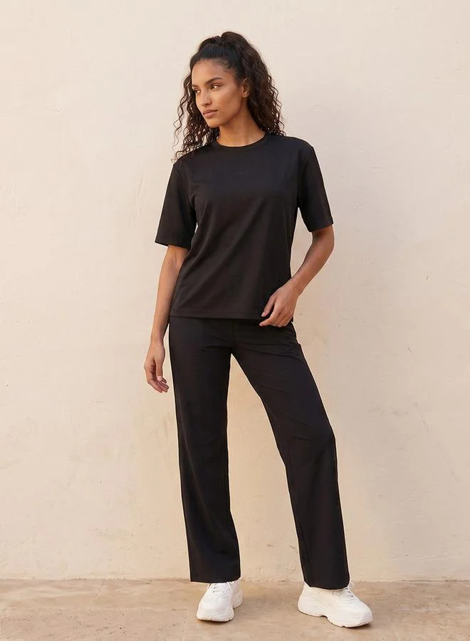 Splash Active Waffle Textured 2-Way Stretch T-shirt