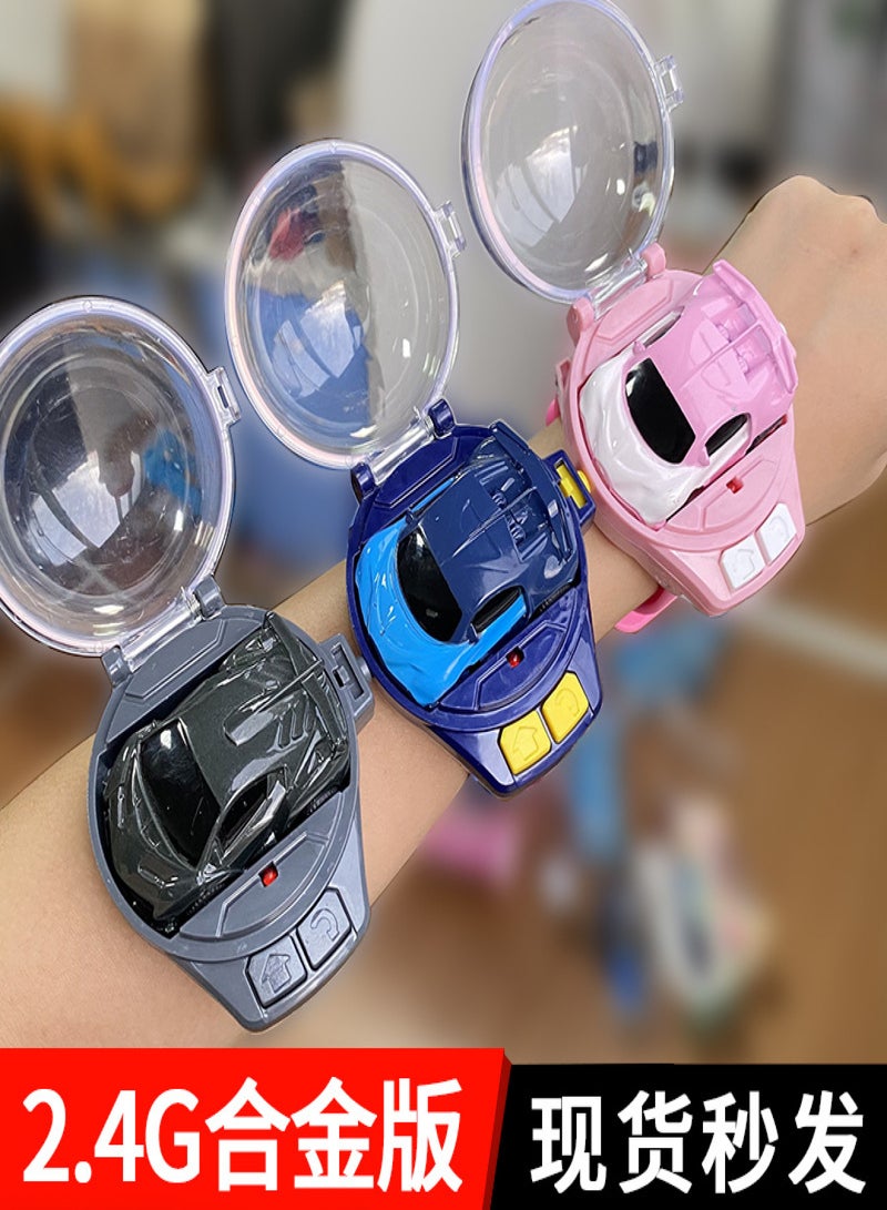 Car watch vibrato with the same net red toy electric children's mini racing boy remote control car car watch Upgraded model - Maca powder mini (rechargeable version) - Image 4