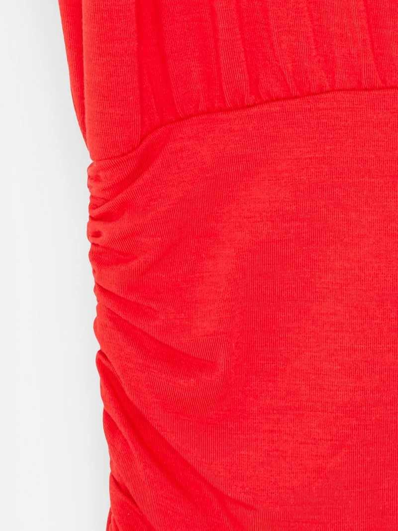 Dilvin Cherry Red DILVIN Women's Modal Blend Cut-out Crew Neck Blouse for Women | Best Price UAE