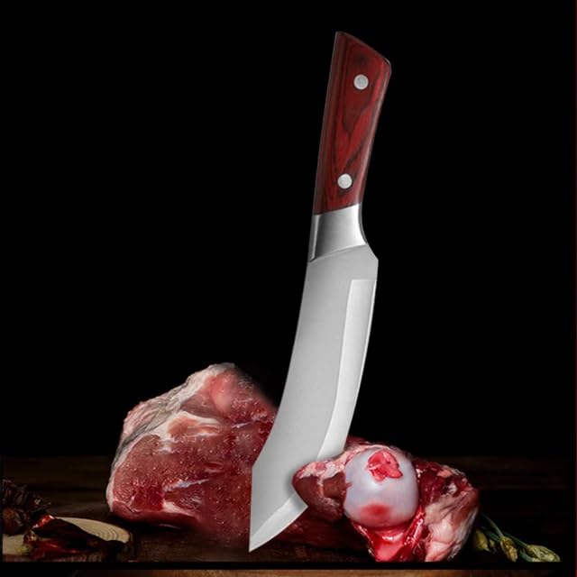 Machado Forging Serbian Chef Knife, Kitchen Knives Full Tang High Carbon Clad Steel Butcher Cleaver Suitable for Cutting Vegetables, Fish, etc for Kitchen, Hotel, Restaurants - 11 in - Image 2