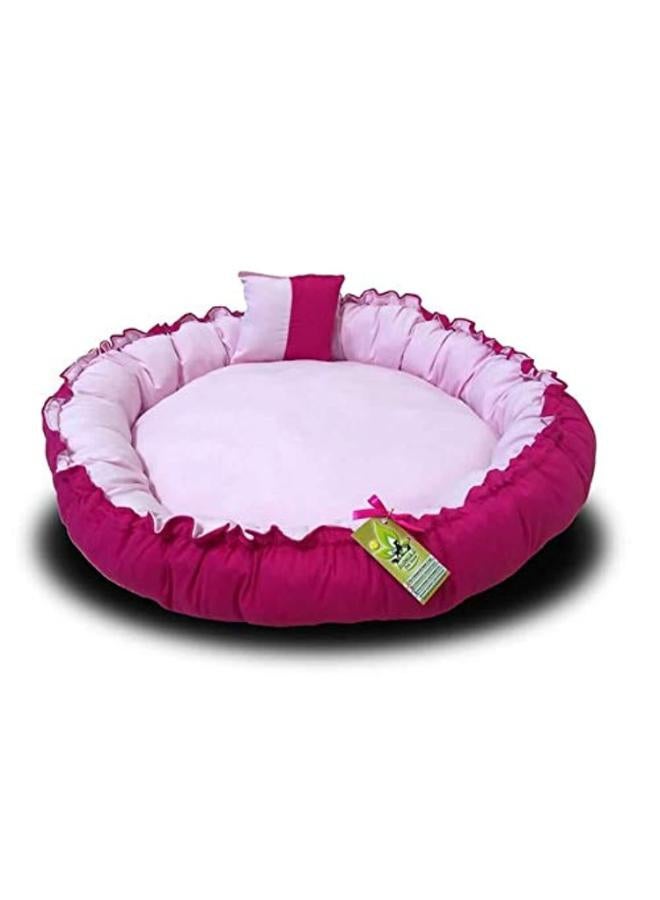 مورو مورو عش كلب مدور قطن – سرير مريح قابل للعكس للقطط والكلاب الصغيرة - Image 1