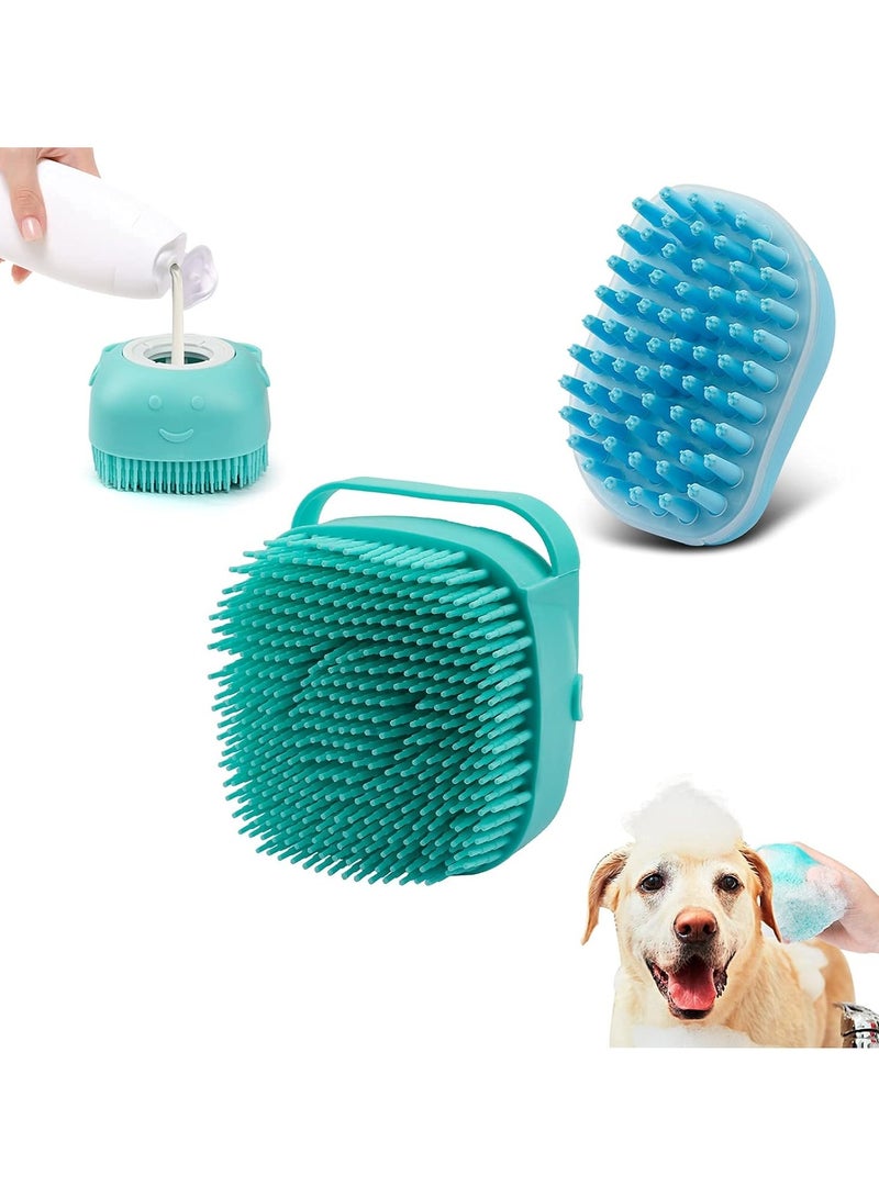 general Dog Bath Brush Soft Silicone Pet Shampoo Massage Dispenser Grooming Shower Brush for Short Long Haired Dogs and Cats Washing - Image 1