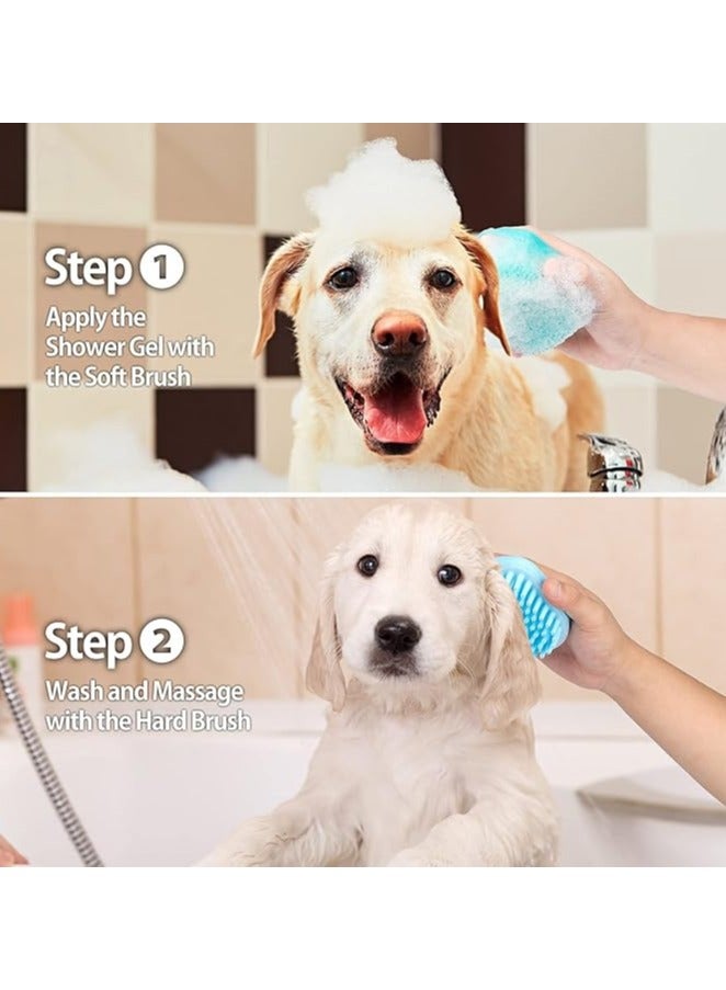 general Dog Bath Brush Soft Silicone Pet Shampoo Massage Dispenser Grooming Shower Brush for Short Long Haired Dogs and Cats Washing - Image 5