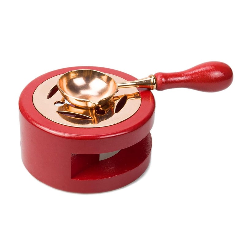 Luoshi Wax Seal Kit Wax Seal Warmer Wax Seal Stamp Wax Seal Spoon Wax Seal Stamp Wax Seal Furnace with Melting Spoon and Wax Seal Stamp for Melting Wax Seal Sticks or Sealing Wax Beads ASSORTED COLOR - Image 1