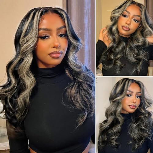 Tinashe Human Hair Wig Glueless Face-Framing Curtain Bangs Loose Body Wave 6×5 HD Lace Front Bob Highlight Honey Blonde Closure Wigs Pre Cut Bleached Knots Wigs for Black Women Haircuts 16 Inches - Image 5