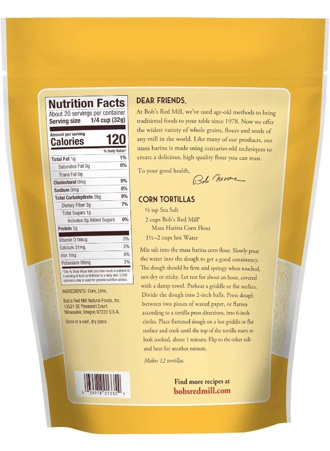 Bob's Red Mill Golden Masa Harina Corn Flour, 22 Oz - Image 2