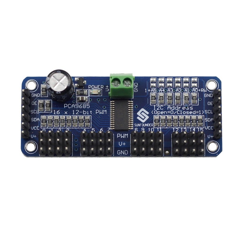 SunFounder PCA9685 16 Channel 12 bit PWM Servo Driver for Arduino and Raspberry Pi - Image 5
