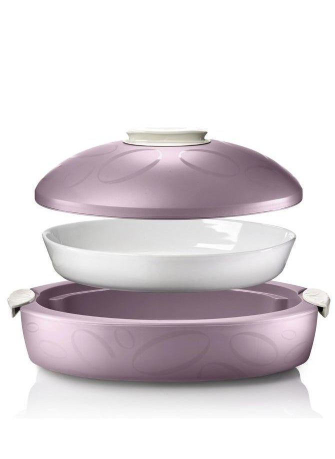ENJOY Tuttocaldo Oval Dome Lid 4L Insulated Server With Oven Dish  - Image 3